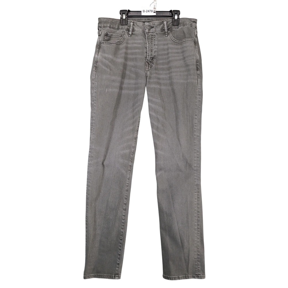 American Eagle AirFlex+ Slim Straight Jeans Mens 32x32 Gray Stretch Denim Skater